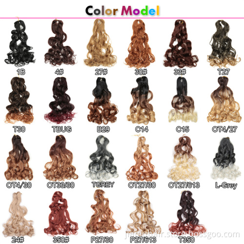 ocean wave braiding hair 20 inch wavy synthetic crochet hair french curly braids extensions blonde crochet hair french curl